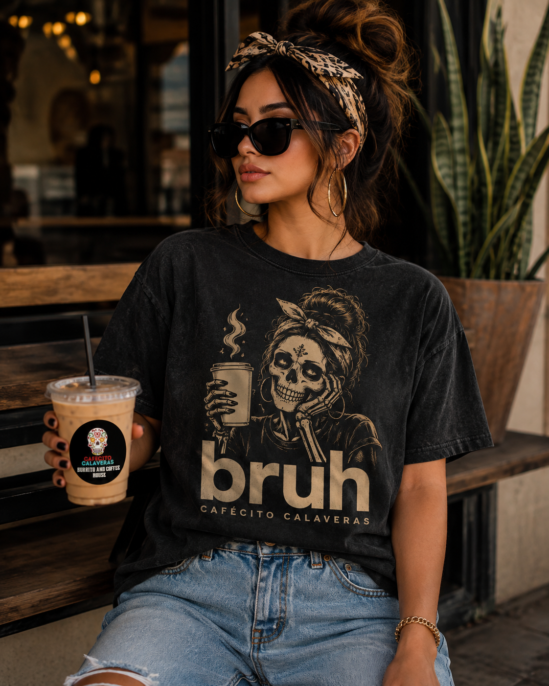 BRUH.™ — Cafécito Calaveras Vintage Heavyweight Tee
