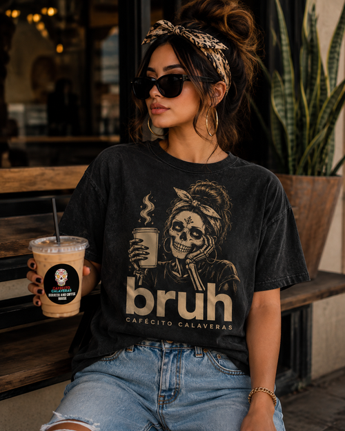 BRUH.™ — Cafécito Calaveras Vintage Heavyweight Tee